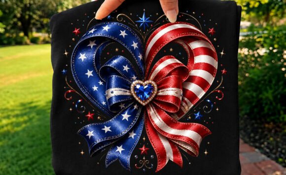 American Flag Love Ribbon Bow T-shirt PNG: A Designer’s Review