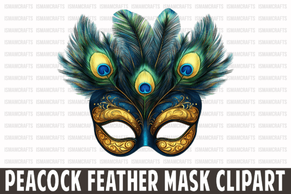Review: Peacock Feather Mask Clipart PNG for Embroidery