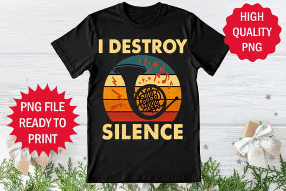 Reviewing Music Lover I Destroy Silence Shirt Png for Embroidery