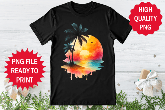 Reviewing Watercolor Summer T-shirt Clipart Png for Stitching